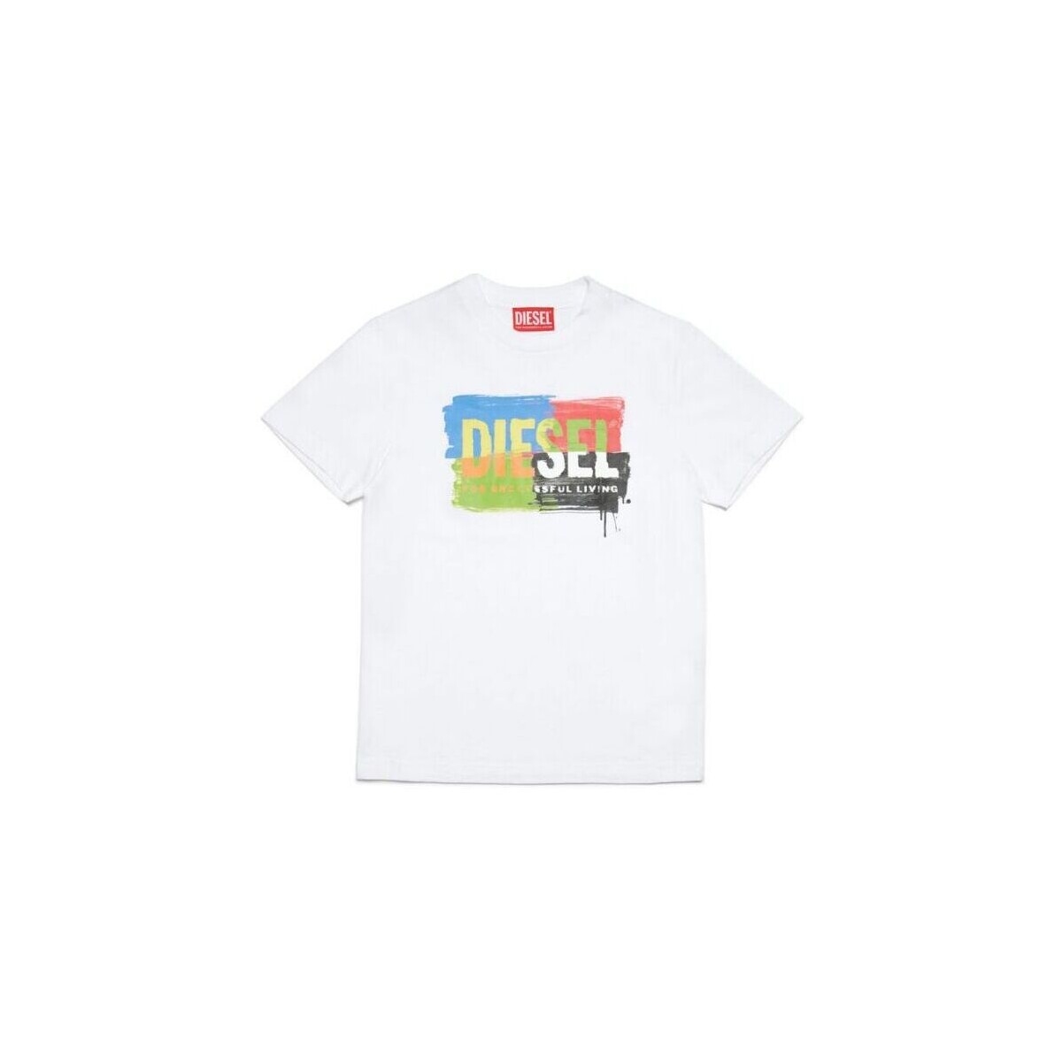 Kleidung Kinder T-Shirts & Poloshirts Diesel J01776-00YI9 - TKAND-K100 WHITE Weiss