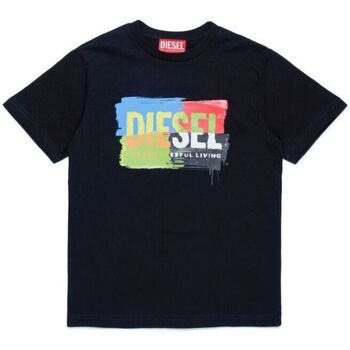 Kleidung Kinder T-Shirts & Poloshirts Diesel J01776-00YI9 - TKAND-K900 Schwarz