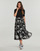 Kleidung Damen Maxikleider Desigual VEST INIDANÁPOLIS Schwarz / Weiss