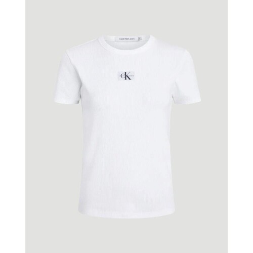 Kleidung Damen T-Shirts & Poloshirts Calvin Klein Jeans J20J222687YAF Weiss