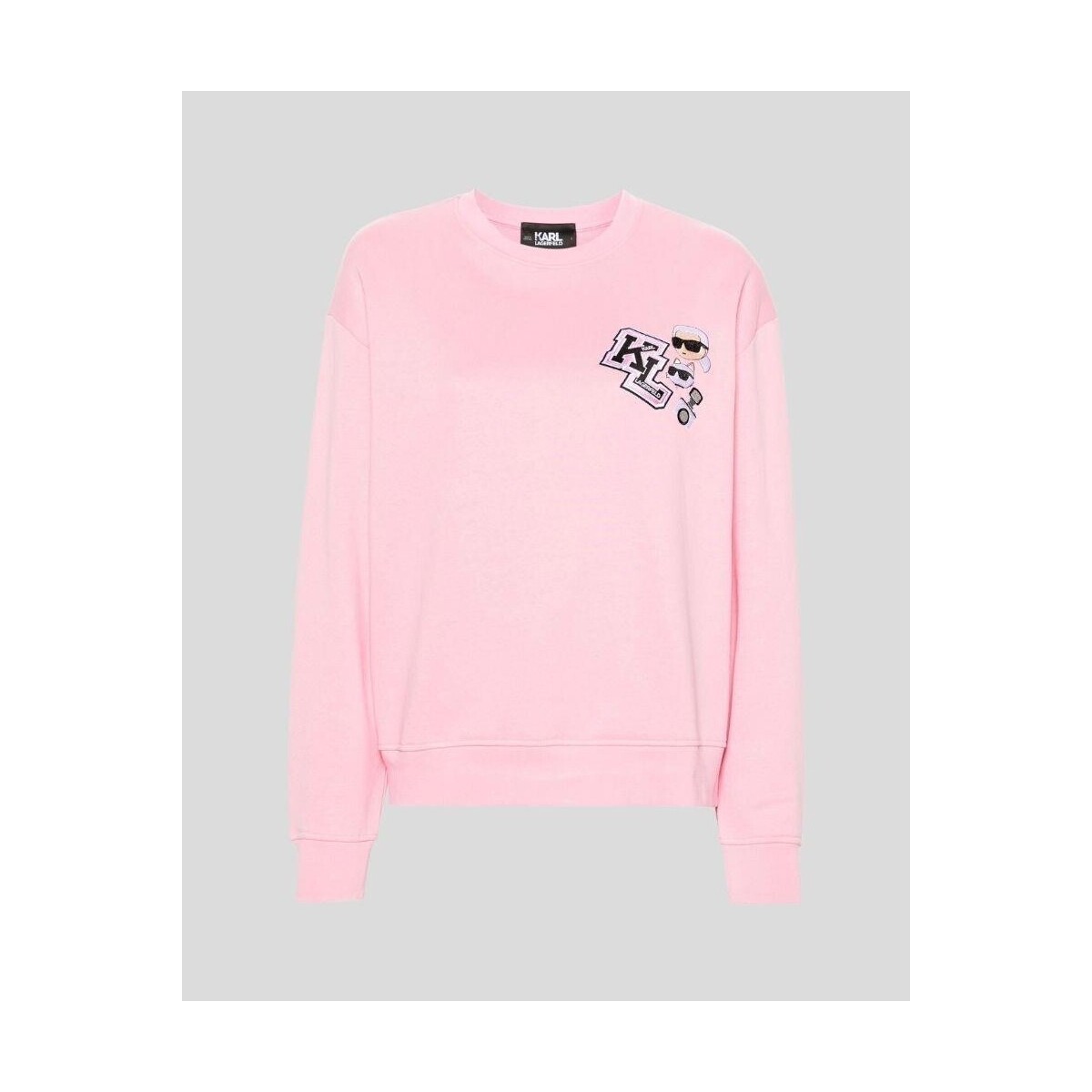 Kleidung Damen Sweatshirts Karl Lagerfeld 240W1812 VARSITY KL SWEATSHIRT Rosa