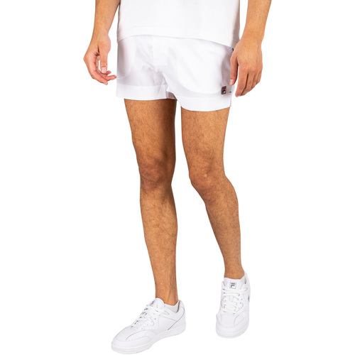 Kleidung Herren Shorts / Bermudas Fila Hightide gestreifte Sweat-Shorts mit 4 Frotteetaschen Weiss