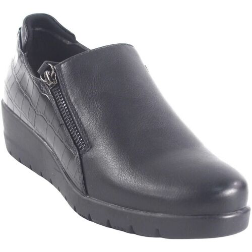 Schuhe Damen Multisportschuhe Hispaflex 23212 schwarzer Damenschuh Schwarz