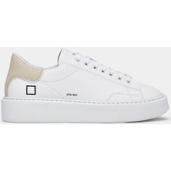 Schuhe Damen Sneaker Date W997-SF-CA-HB - SFERA CALF-WHITE BEIGE Weiss