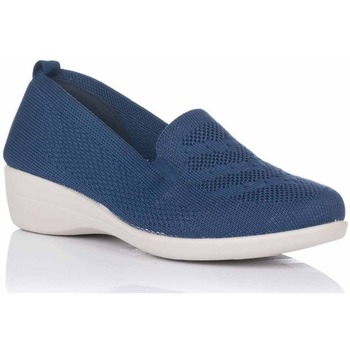 Schuhe Damen Slipper Moenia A068 Blau