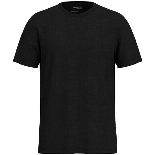 Kleidung Herren T-Shirts & Poloshirts Selected 16092508 ASPEN-BLACK Schwarz