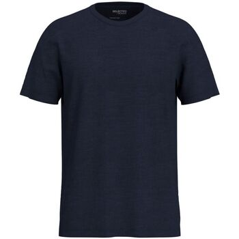 Kleidung Herren T-Shirts & Poloshirts Selected 16092508 ASPEN-NAVY BLAZER Blau