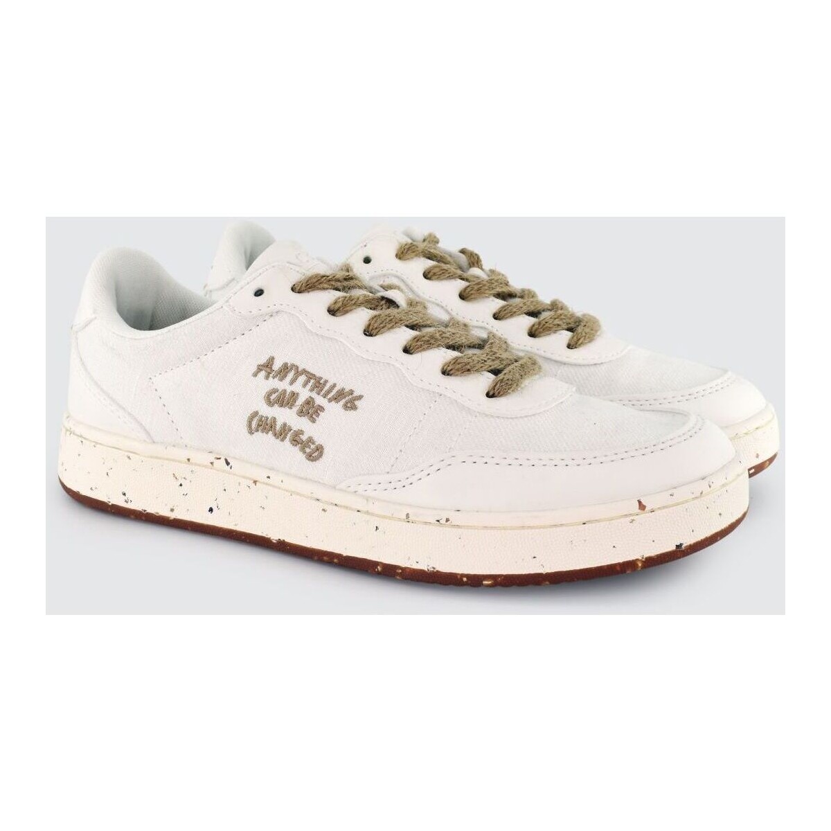 Schuhe Sneaker Acbc SHEH HEMP - EVERGREEN HEMP-200 WHITE Weiss