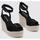 Schuhe Damen Sandalen / Sandaletten Calvin Klein Jeans WEDGE SANDAL SU MG BTW Schwarz