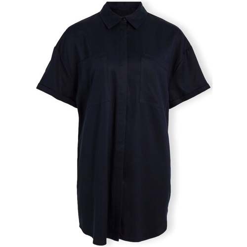 Kleidung Damen Tops / Blusen Vila Harlow 2/4 Oversize Shirt - Sky Captain Blau