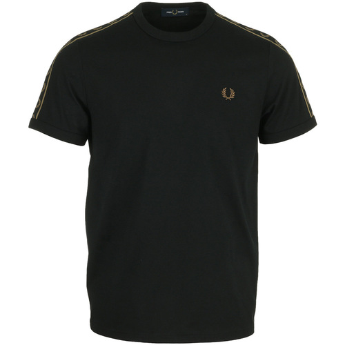 Kleidung Herren T-Shirts Fred Perry Contrast Taped Ringer T-Shirt Schwarz