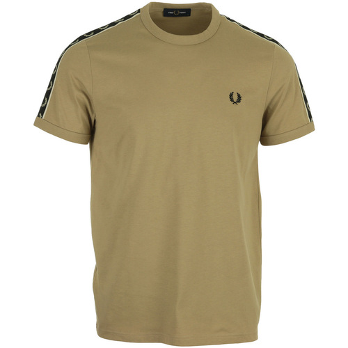 Kleidung Herren T-Shirts Fred Perry Contrast Taped Ringer T-Shirt Beige