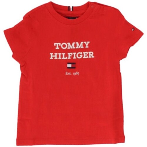 Kleidung Jungen T-Shirts Tommy Hilfiger KB0KB08671 Rot