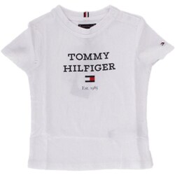 Kleidung Jungen T-Shirts Tommy Hilfiger KB0KB08671 Weiss