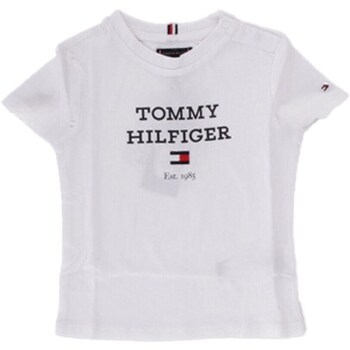 Kleidung Jungen T-Shirts Tommy Hilfiger KB0KB08671 Weiss