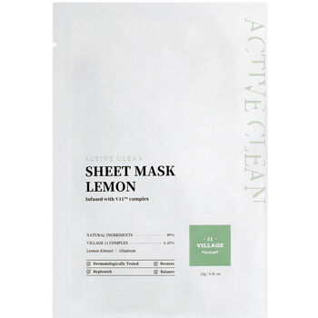 Beauty Serum, Masken & Kuren Village 11 Active Clean Blattmaske Zitrone 23 Gr 