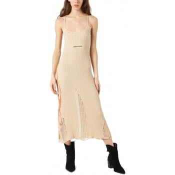 Vision Of Super  Maxikleider Kleid aus feinem Sand mit Terrakotta-Flammen günstig online kaufen