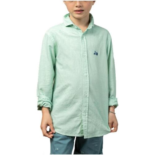 Kleidung Jungen Langärmelige Hemden Scotta  Grün