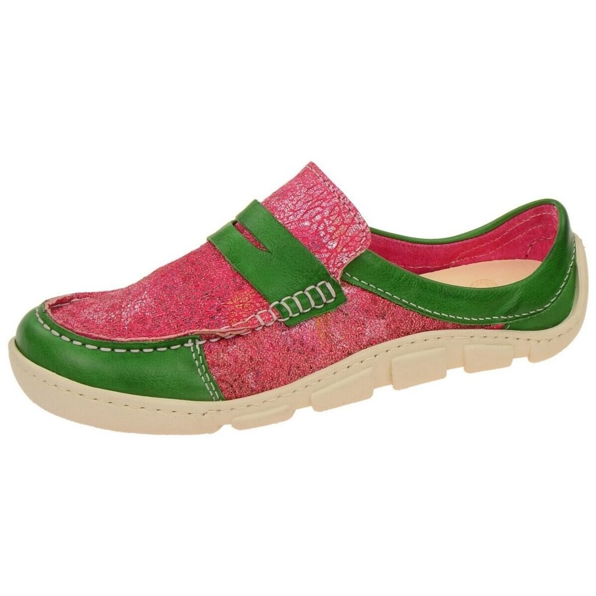 Schuhe Damen Slipper Eject Slipper Flight Schuhe grün Slipper 16161/1 green-red Rot