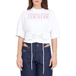Kleidung Damen Langärmelige Polohemden Versace Jeans Couture 76HAHG04-CJ00G Weiss