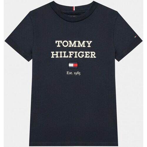 Kleidung Kinder T-Shirts & Poloshirts Tommy Hilfiger KB0KB08671 - TH LOGO-DW5 DESERT SKY Blau