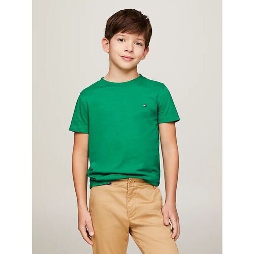 Kleidung Kinder T-Shirts & Poloshirts Tommy Hilfiger KB0KB06879 - ESSENTIAL TEE-L4B OLYMPIC GREEN Grün