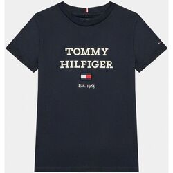 Kleidung Kinder T-Shirts & Poloshirts Tommy Hilfiger KB0KB08671 - TH LOGO-DW5 DESERT SKY Blau