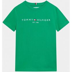 Kleidung Kinder T-Shirts & Poloshirts Tommy Hilfiger KS0KS00397 ESSENTIAL TEE-L4B OLYMPIC GREEN Grün