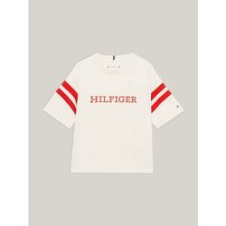 Kleidung Mädchen T-Shirts & Poloshirts Tommy Hilfiger KG0KG07717 MONOTYPE VARSITY-AEF CALICO Beige