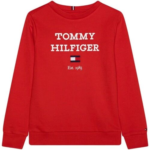 Kleidung Jungen Sweatshirts Tommy Hilfiger KB0KB08713 - LOGO SWEAT-XND FIERCE RED Rot