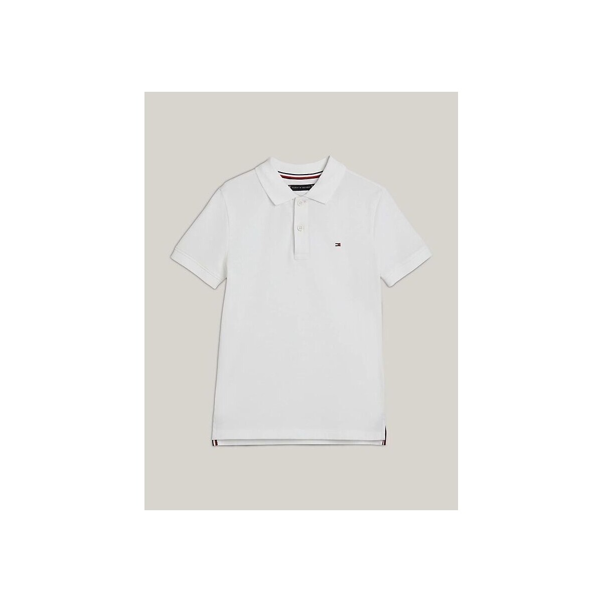 Kleidung Jungen T-Shirts & Poloshirts Tommy Hilfiger KB0KB09103 FLAG POLO-YBR WHITE Weiss