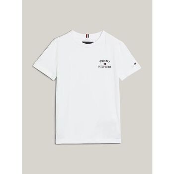 Kleidung Kinder T-Shirts & Poloshirts Tommy Hilfiger KB0KB08807 - LOGO TEE-YBR WHITE Weiss