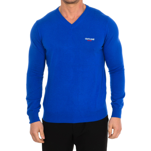 Kleidung Herren Pullover Roberto Cavalli FSX601-DENIM Blau