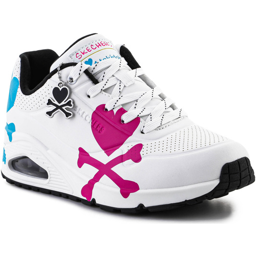 Schuhe Damen Sneaker Low Skechers Crossing Hearts 155227-WMLT Weiss