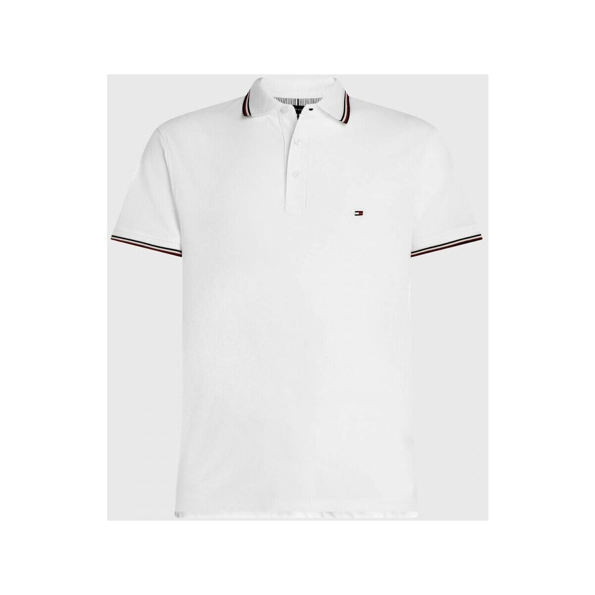 Kleidung Herren T-Shirts & Poloshirts Tommy Hilfiger MW0MW30750 - 1985 RWB POLO-YBR WHITE Weiss