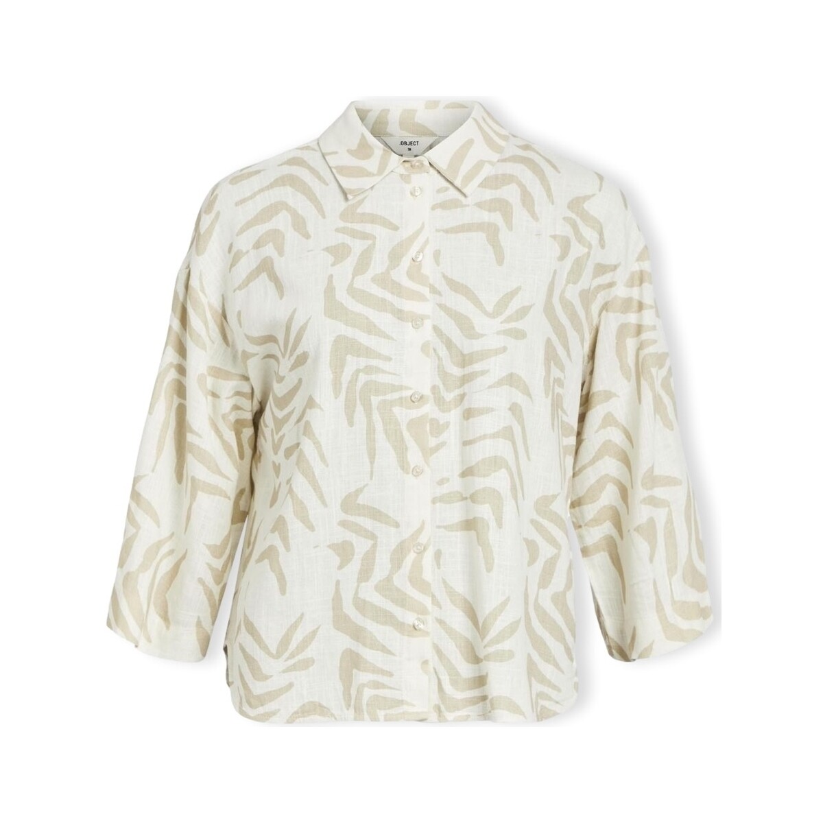 Kleidung Damen Tops / Blusen Object Emira Shirt L/S - Sandshell/Natural Beige