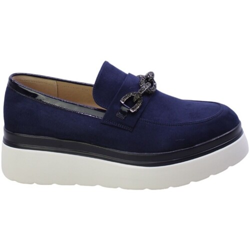 Schuhe Damen Slipper Yanema 345039 Blau
