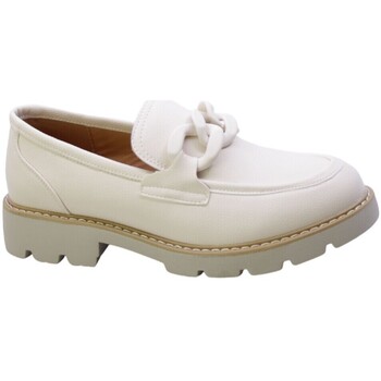 Schuhe Damen Slipper Yanema 345053 Bianco Sporco