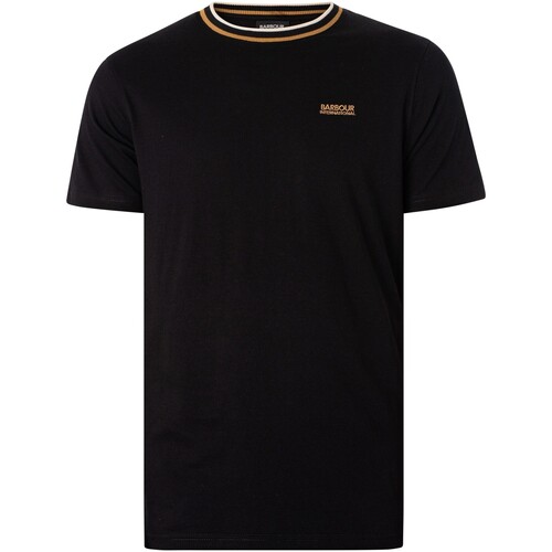 Kleidung Herren T-Shirts Barbour Buxton T-Shirt mit Streifen Schwarz