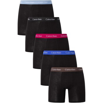 Unterwäsche Herren Boxershorts Calvin Klein Jeans 5er-Pack Boxershorts aus Baumwollstretch Schwarz