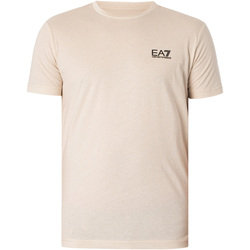 Kleidung Herren T-Shirts Emporio Armani EA7 Logo T-Shirt Beige