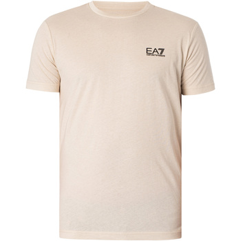 Kleidung Herren T-Shirts Emporio Armani EA7 Logo T-Shirt Beige