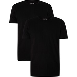 Kleidung Herren T-Shirts Edwin 2er-Pack Jersey-T-Shirts Schwarz