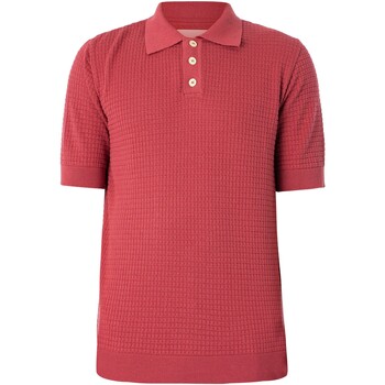 Kleidung Herren Polohemden Farfield Renard Waffel-Poloshirt Rot