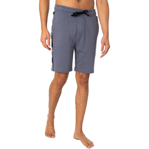 Kleidung Herren Pyjamas/ Nachthemden BOSS Lounge Sportliche Logo-Sweatshorts Blau