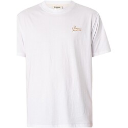 Kleidung Herren T-Shirts Pompeii Small Talk Grafik-T-Shirt Weiss