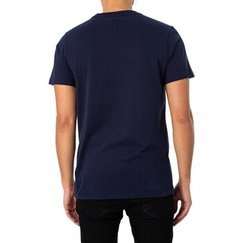 Superdry Klassisches verwaschenes Core-Logo-T-Shirt Blau