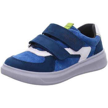Schuhe Jungen Derby-Schuhe & Richelieu Superfit Klettschuhe Halbschuh Leder \ COSMO 1-006474-8000 Blau