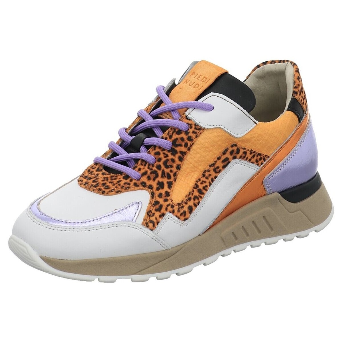 Schuhe Damen Sneaker Piedi Nudi Orange Leo Selva 17.12 Multicolor