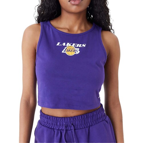 Kleidung Damen T-Shirts & Poloshirts New-Era Nba Team Logo Crop Tank Loslak  Trpagd Violett